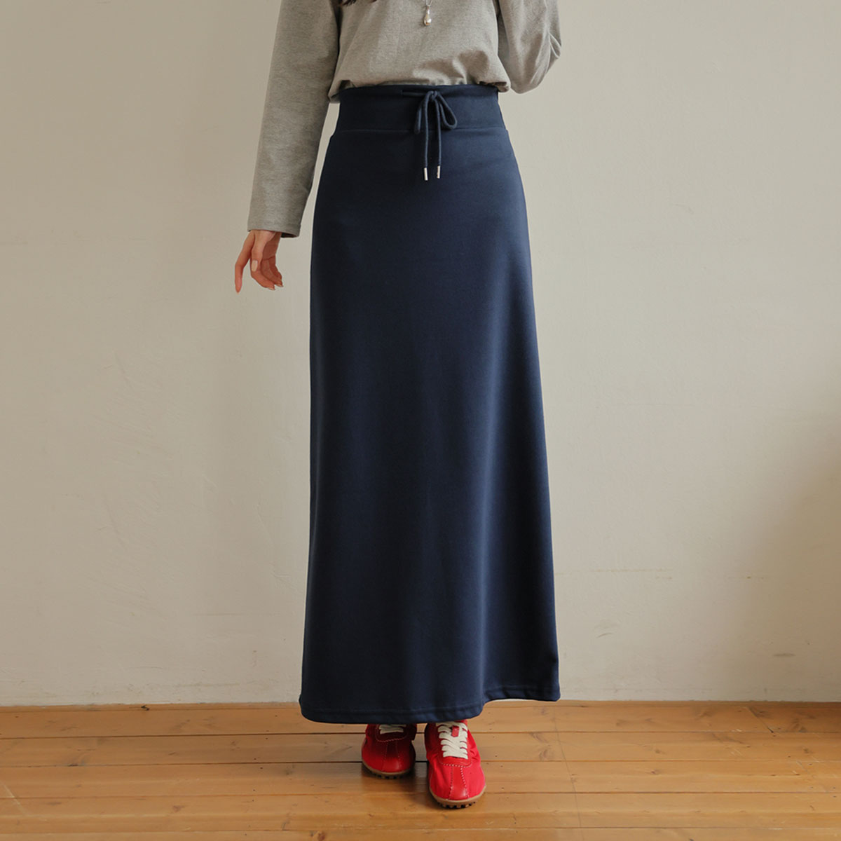 Flaccid Covering Spandex Long Skirt