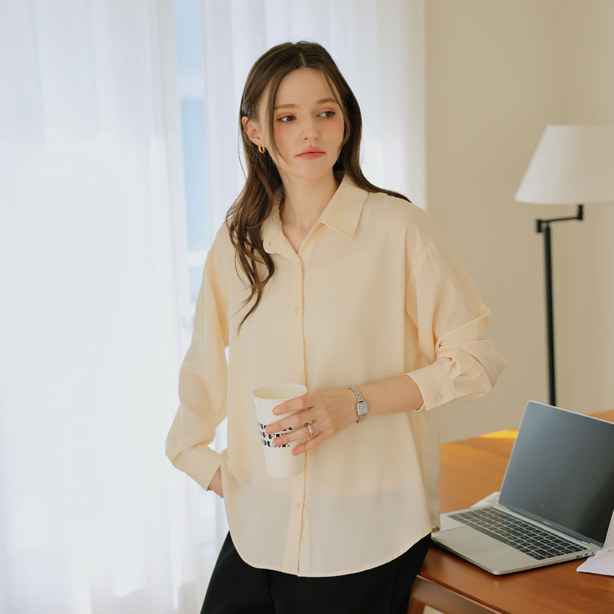 <b>[Made]</b> Charringple loose fit shirt blouse