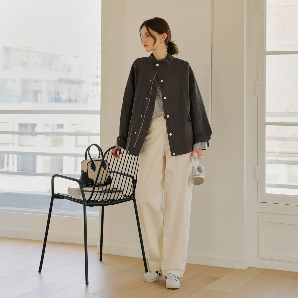 Snap Pocket Highneck Jacket