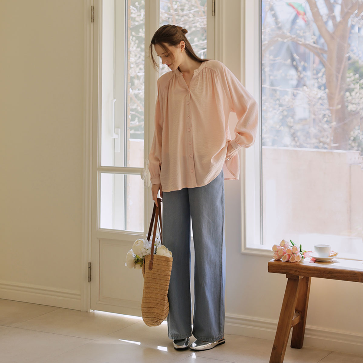 <b>[Made]</b> Silky Flowy Blouse