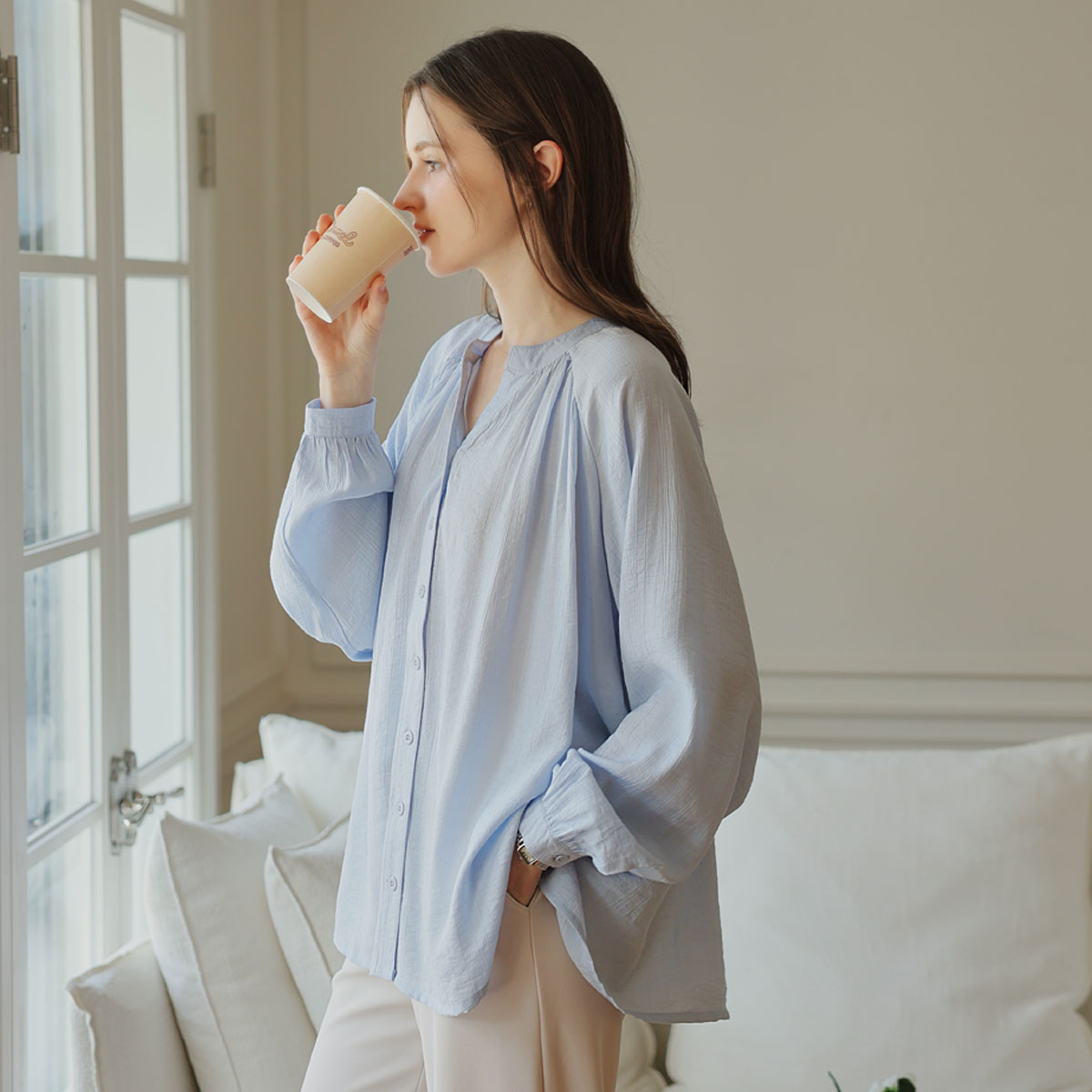 <b>[Made]</b> Silky Flowy Blouse