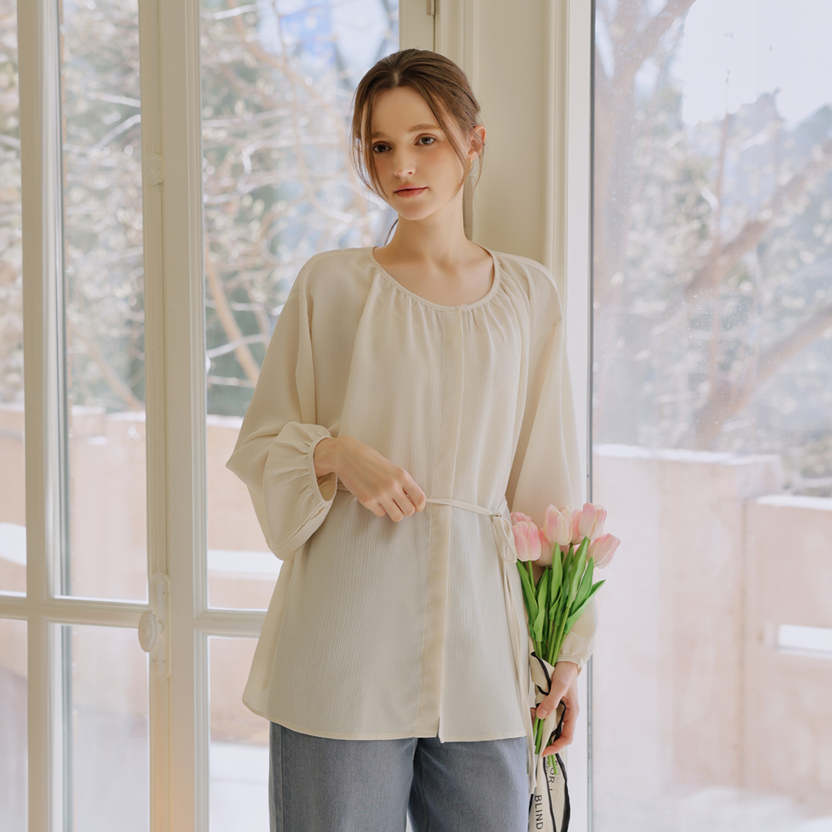 <b>[Made]</b> Soft Yoru Balloon Blouse