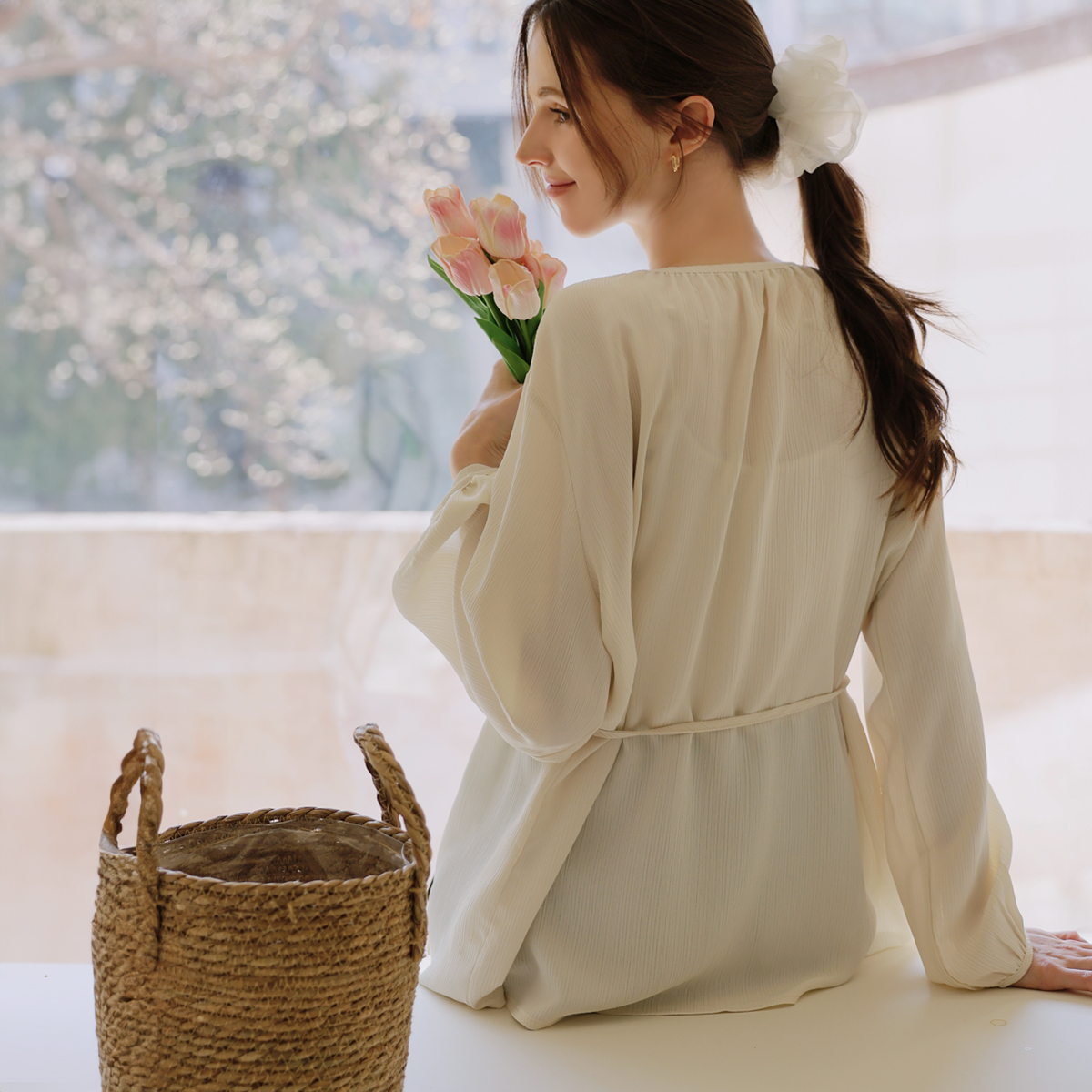 <b>[Made]</b> Soft Yoru Balloon Blouse