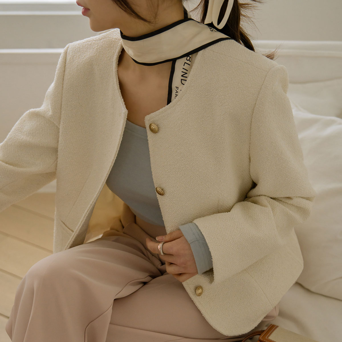 <b>[Limited Time Sale]</b> Dear Button Tweed Jacket