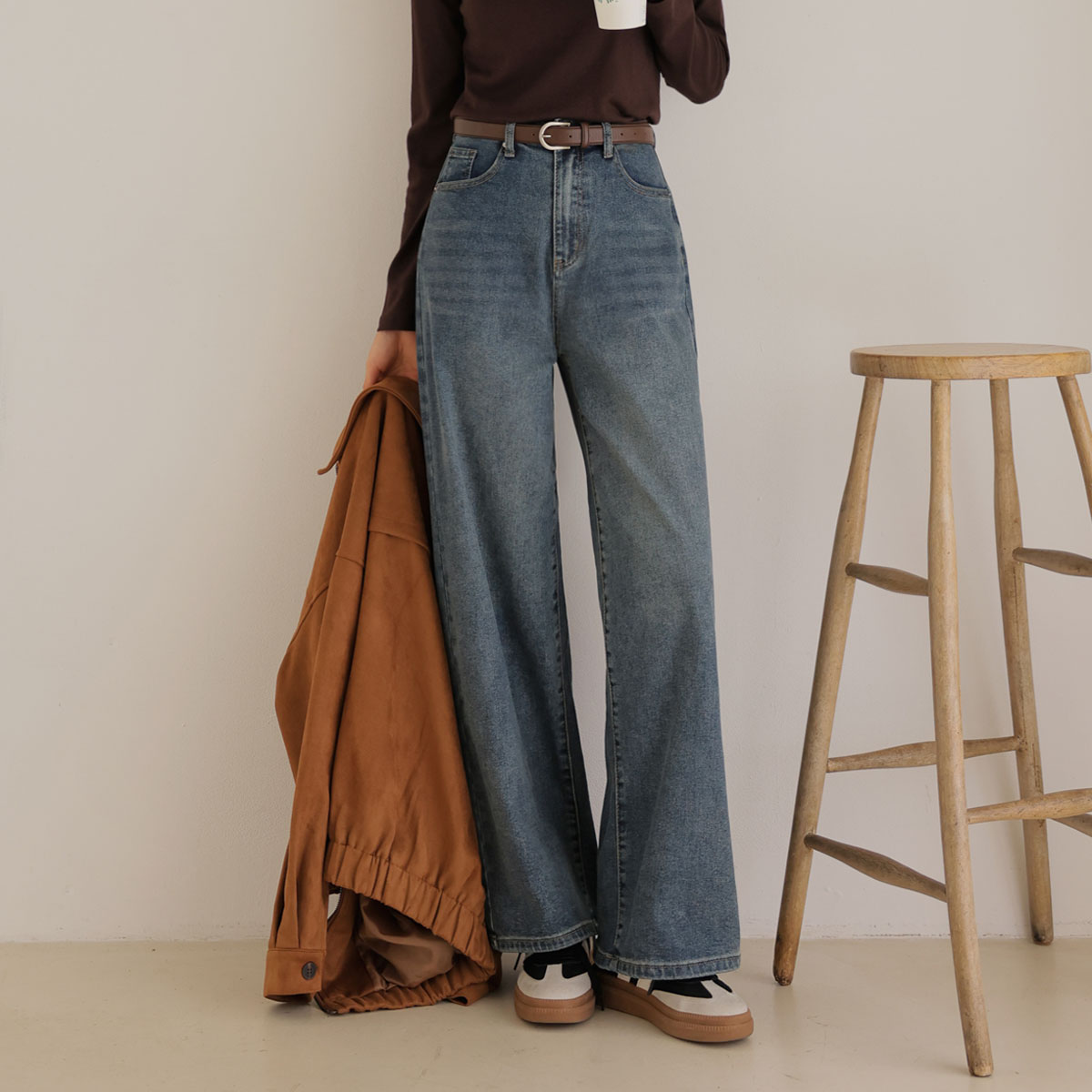 3TYPE Four Seasons Span Semi-Wide Denim Pants