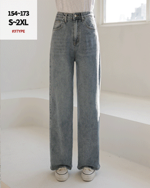 3TYPE Four Seasons Span Semi-Wide Denim Pants