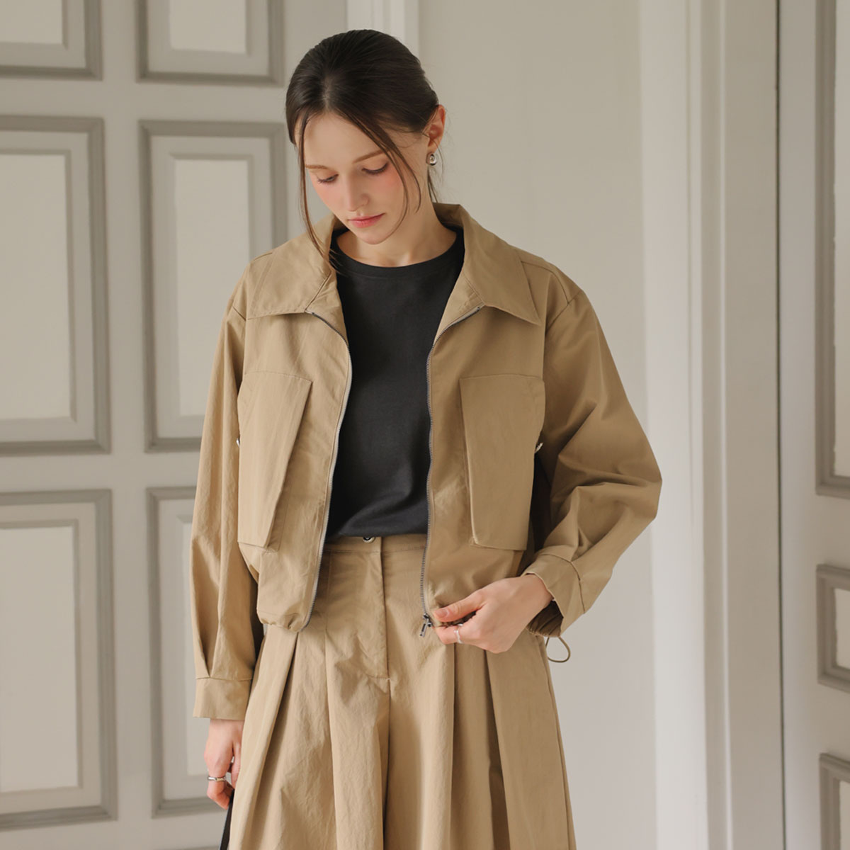 <b>[Limited Quantity SALE]</b> End Button Pocket Jumper