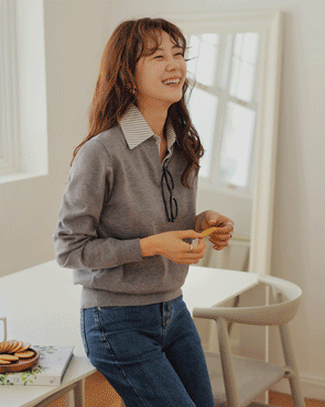 <b>[Limited Quantity SALE]</b> Shirt Layer Carnival Knit