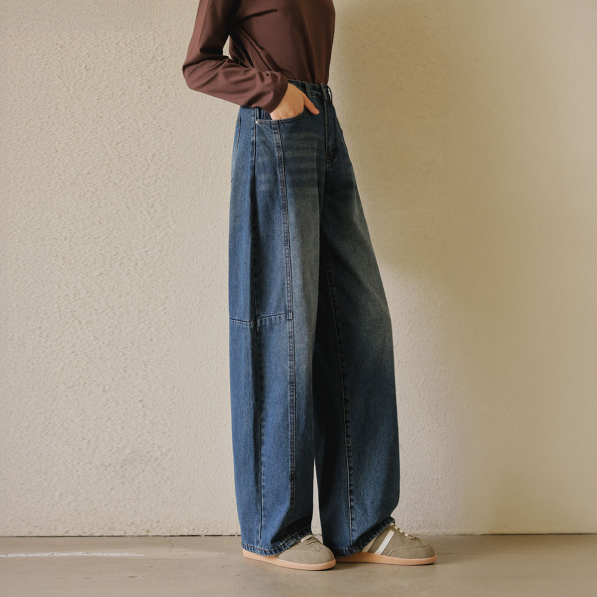 <b>[Limited Time Sale]</b> Save Cut-out Wide Denim Pants