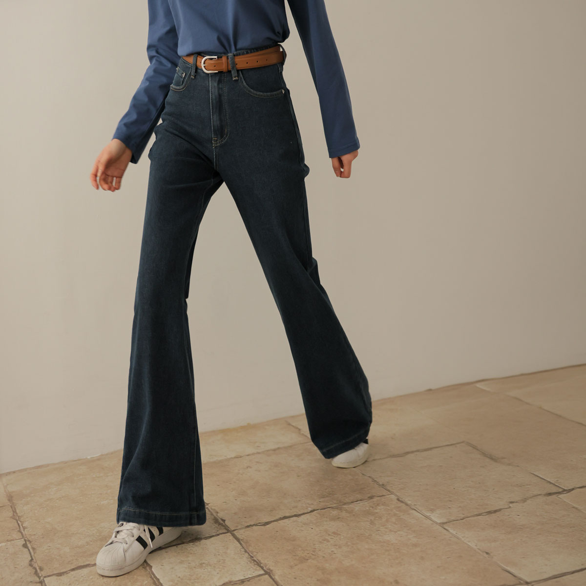 3TYPE Soft Lyocell Wide Bootcut Denim Pants