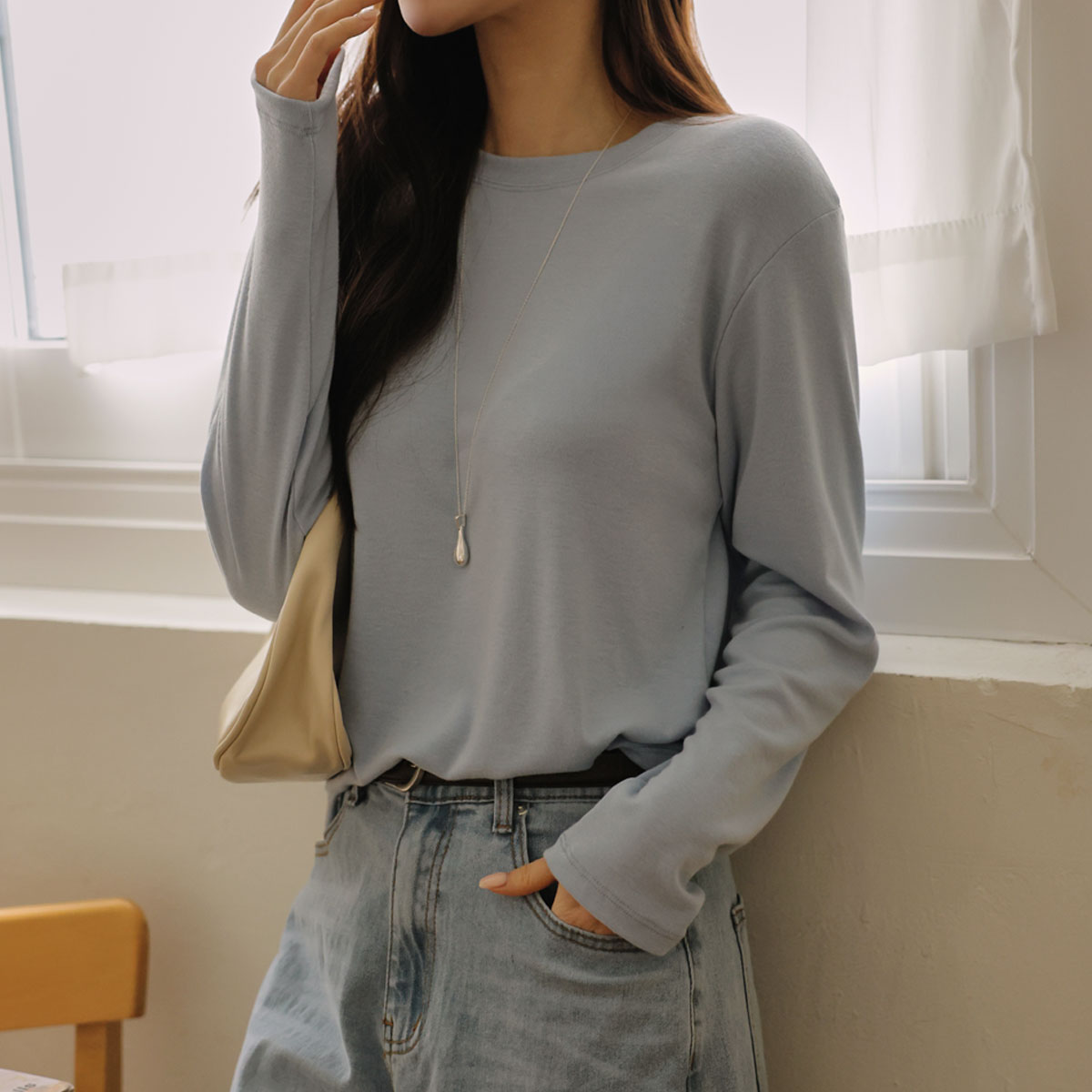 Basic Hoodie Long-sleeved T-shirt