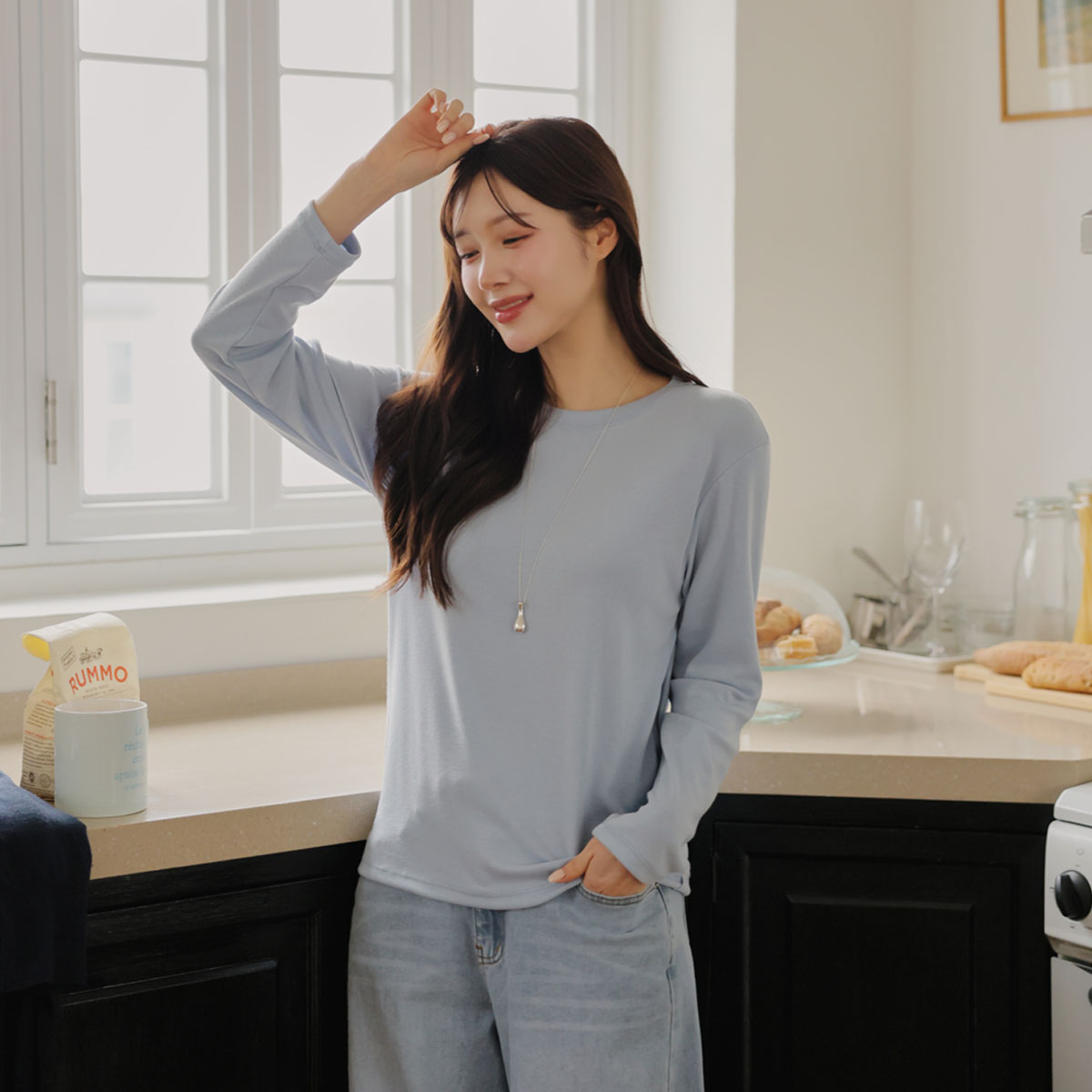 Basic Hoodie Long-sleeved T-shirt