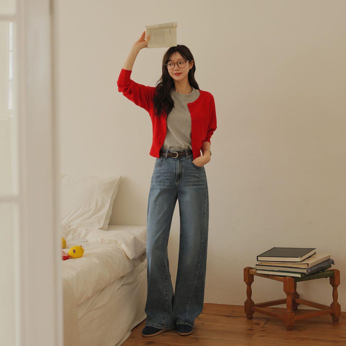 Soft viscose raglan cardigan