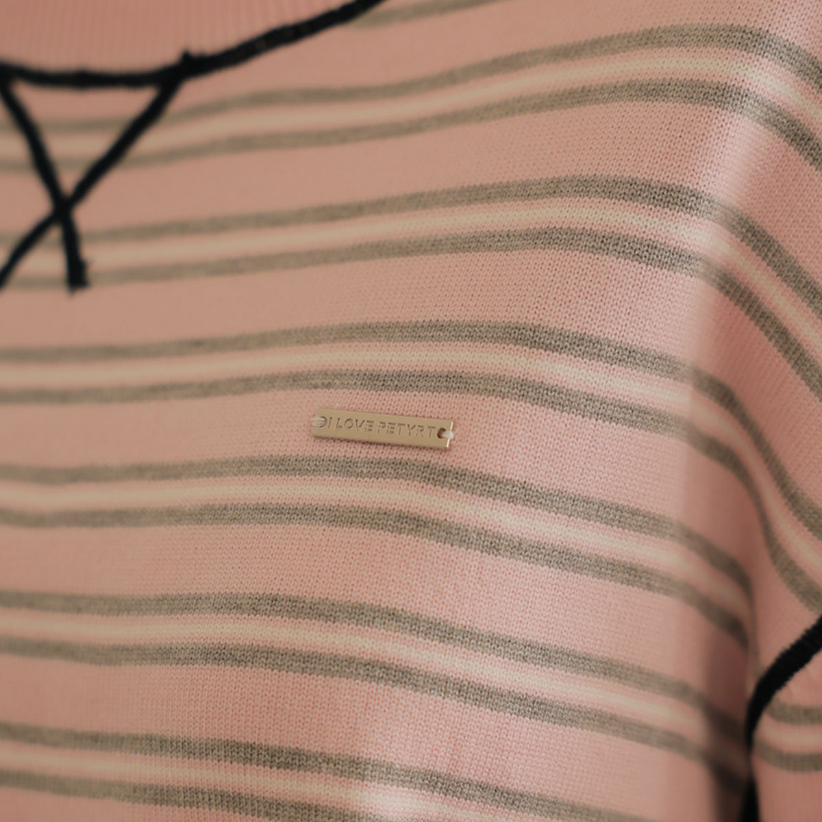 Stitch-block single-breasted knit