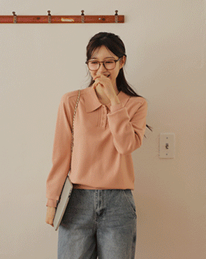 Soft viscose nagrang collar knit