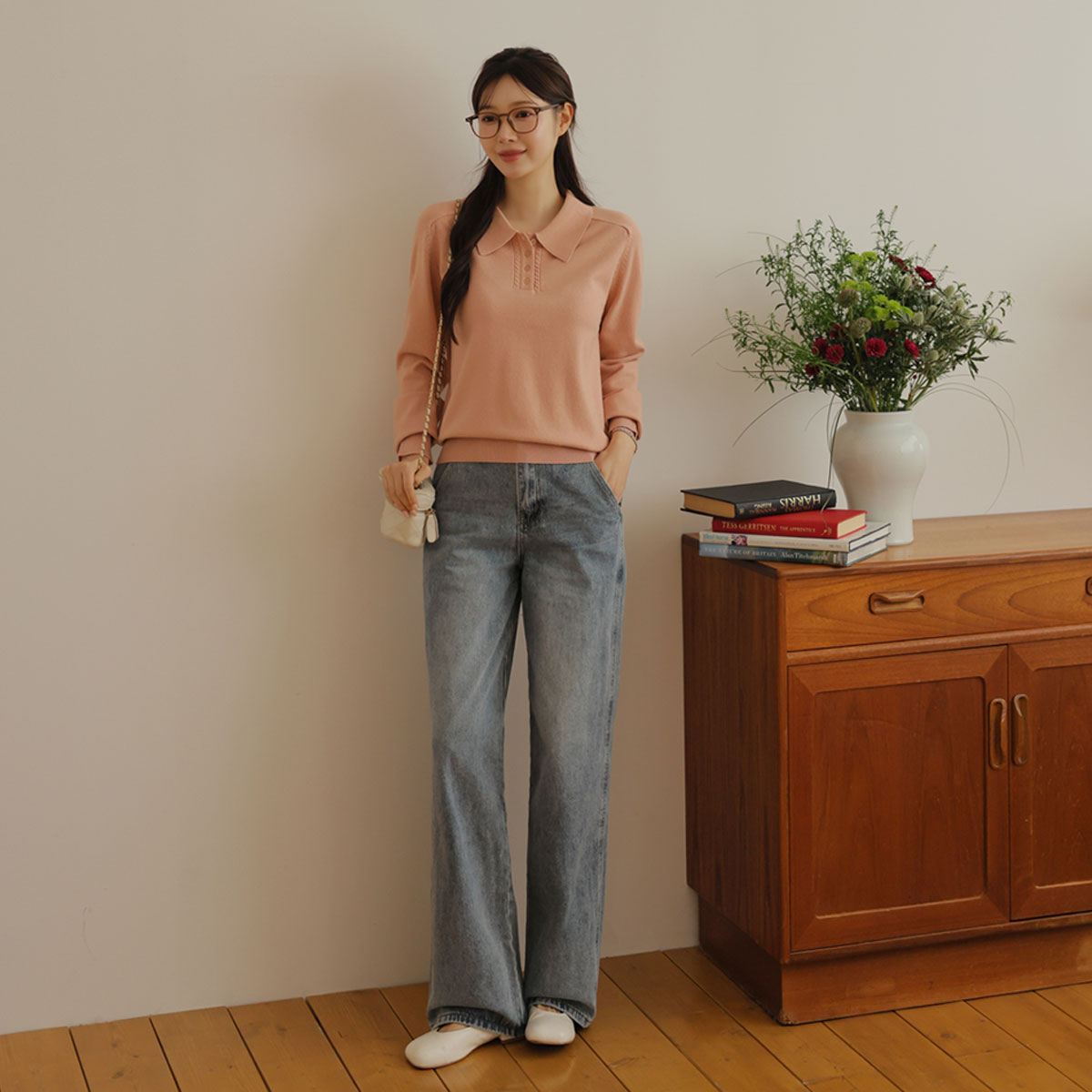 Soft viscose nagrang collar knit