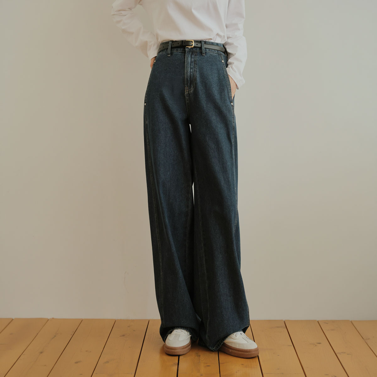 3TYPE Pocket Cut Denim Wide Pants