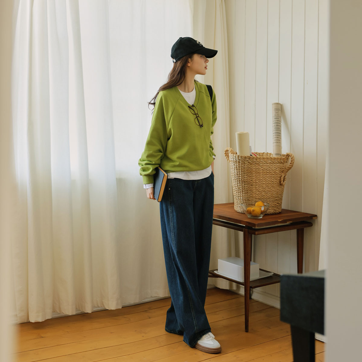 3TYPE Pocket Cut Denim Wide Pants