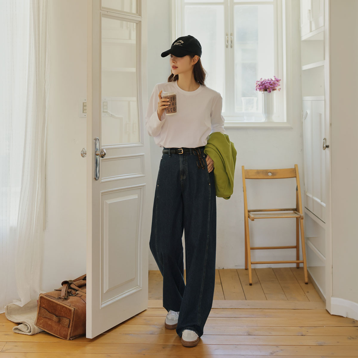 3TYPE Pocket Cut Denim Wide Pants