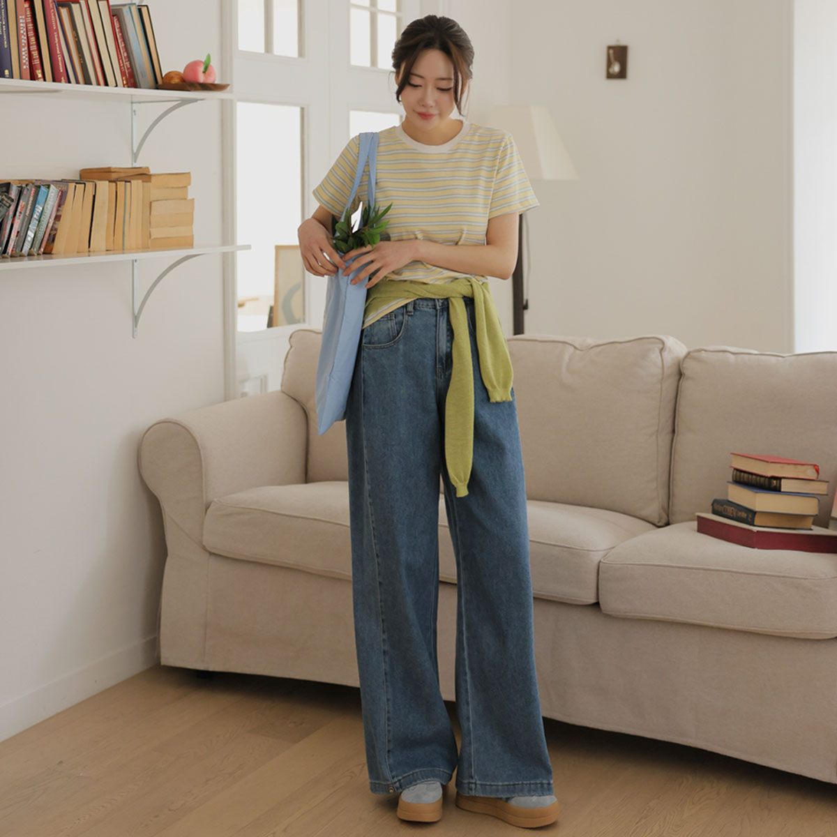 Color blocking Nexibori single-breasted t-shirt