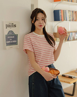 Color blocking Nexibori single-breasted t-shirt