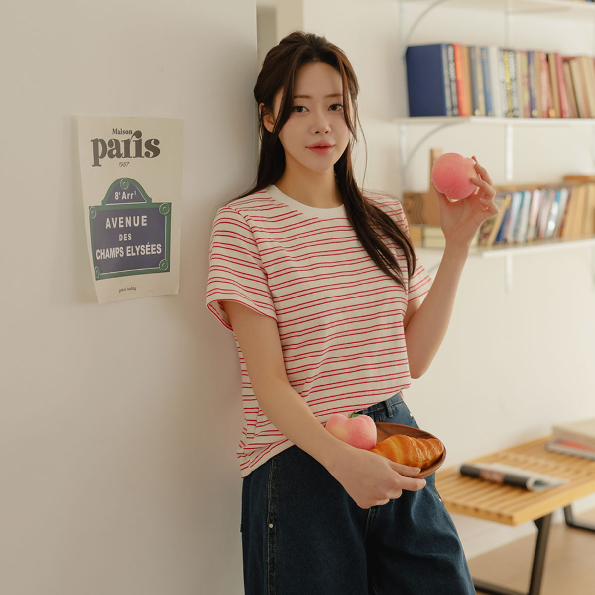 Color blocking Nexibori single-breasted t-shirt