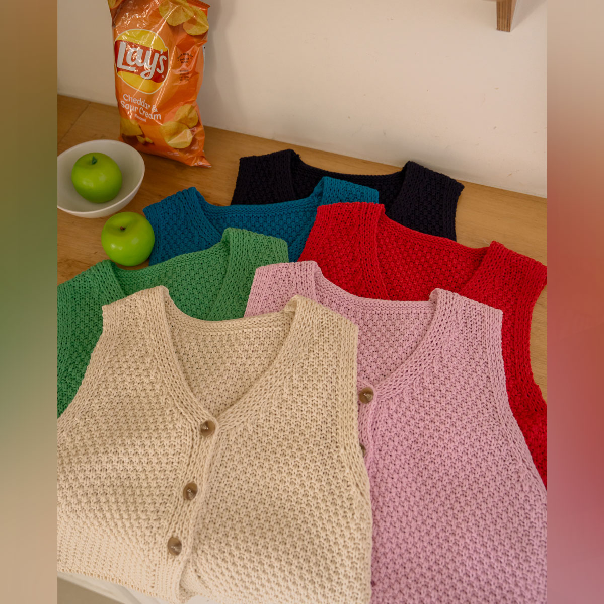 Knit Vest with Buttons