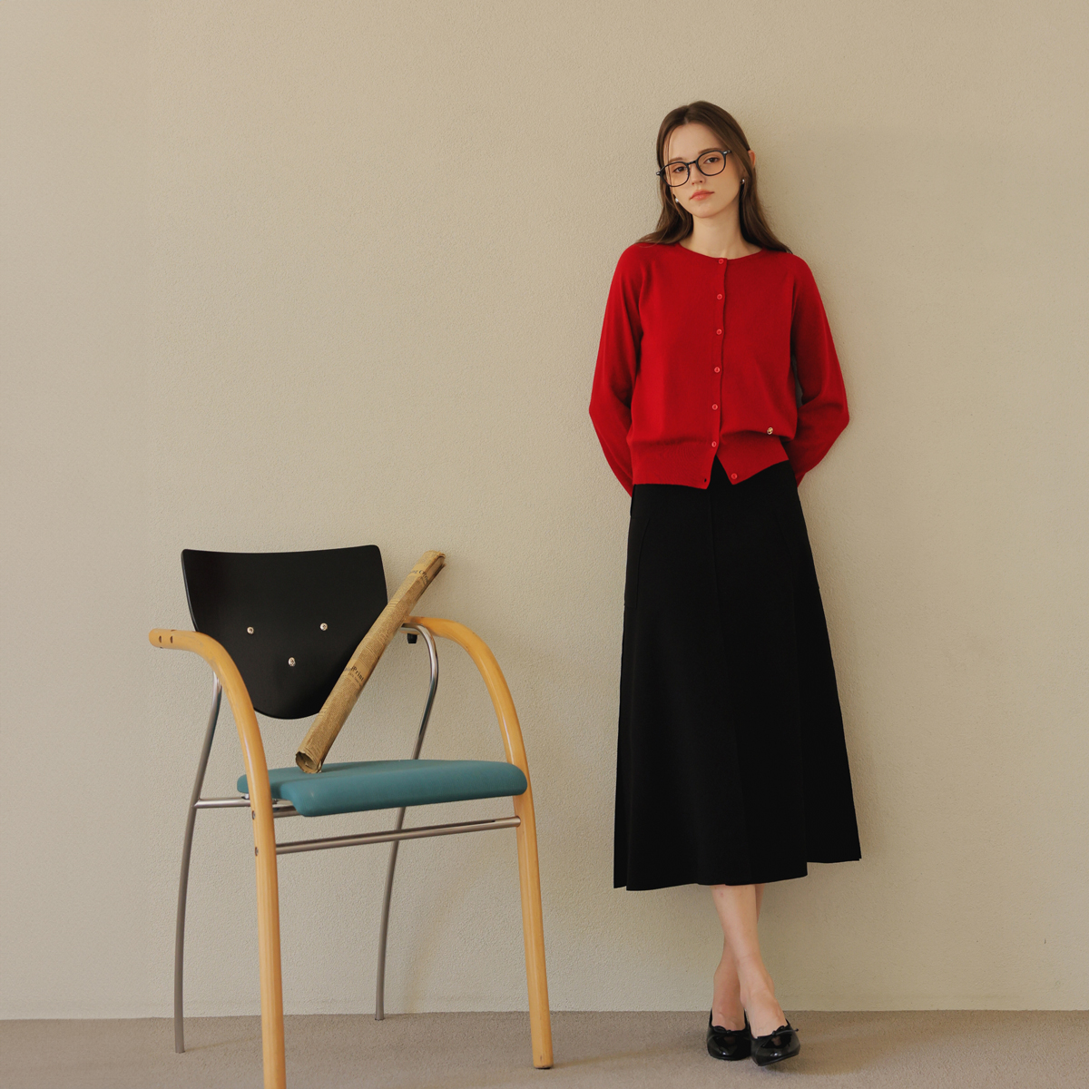 <b>[Special 2-piece special price]</b> <b>[Made]</b> Life-changing item, a long, slit skirt