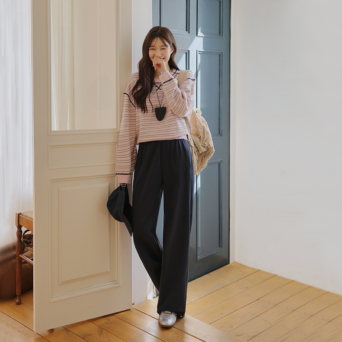 2-Type Optical Illusion Two-Way Training Pants