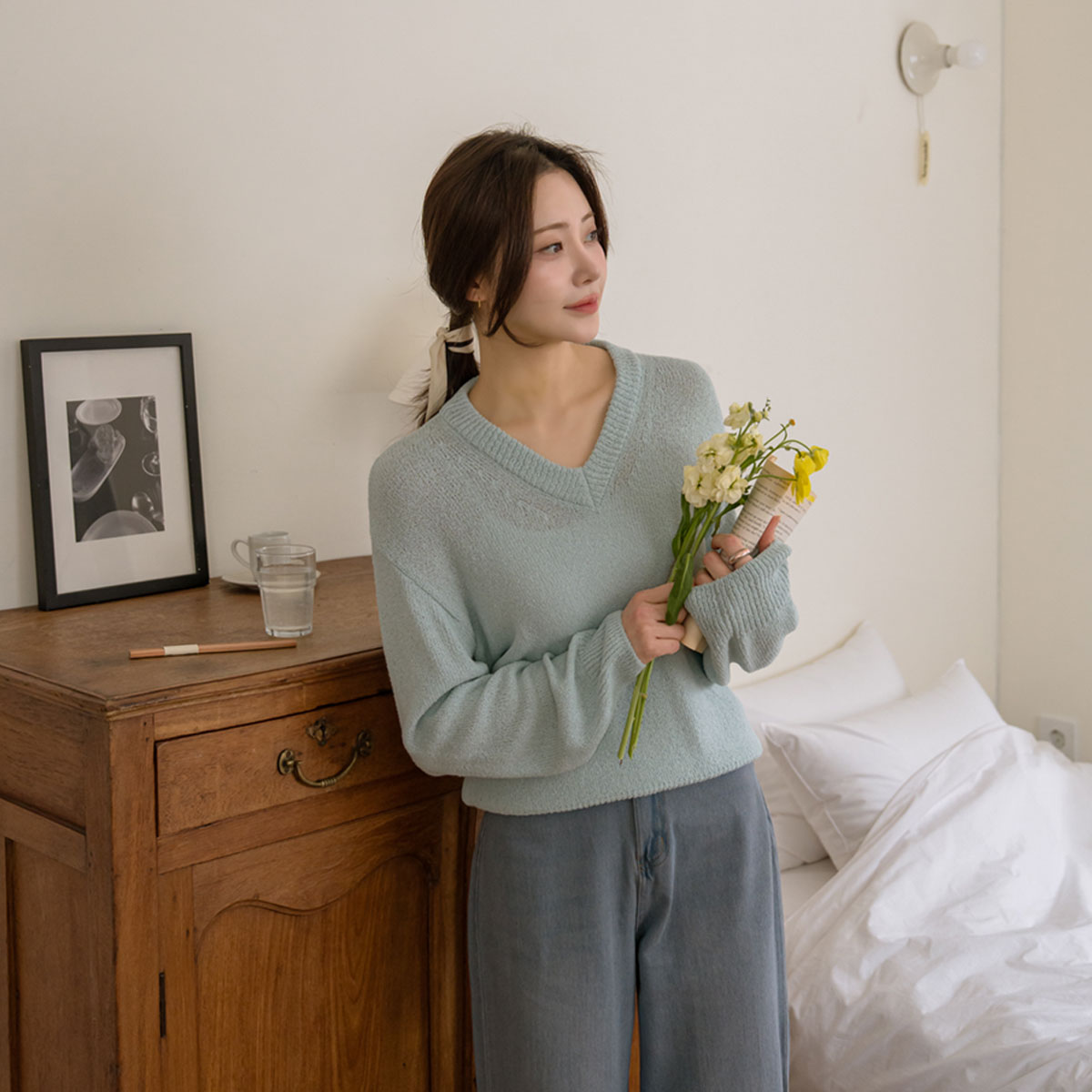 Love Pastel V-neck knit