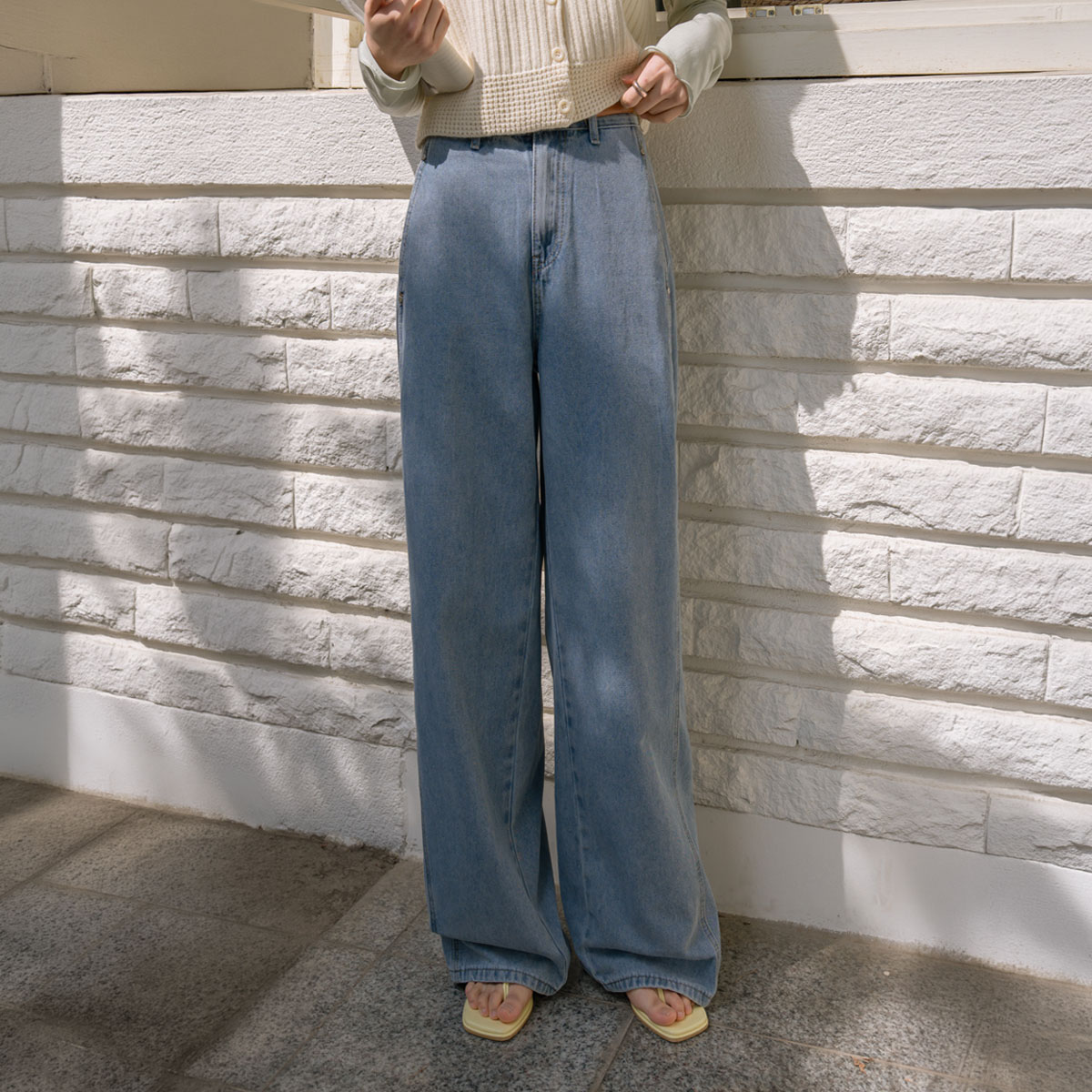 3TYPE Pocket Cut Denim Wide Pants