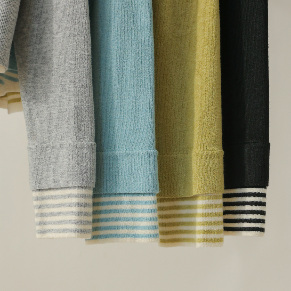 Color-block stripe double knit