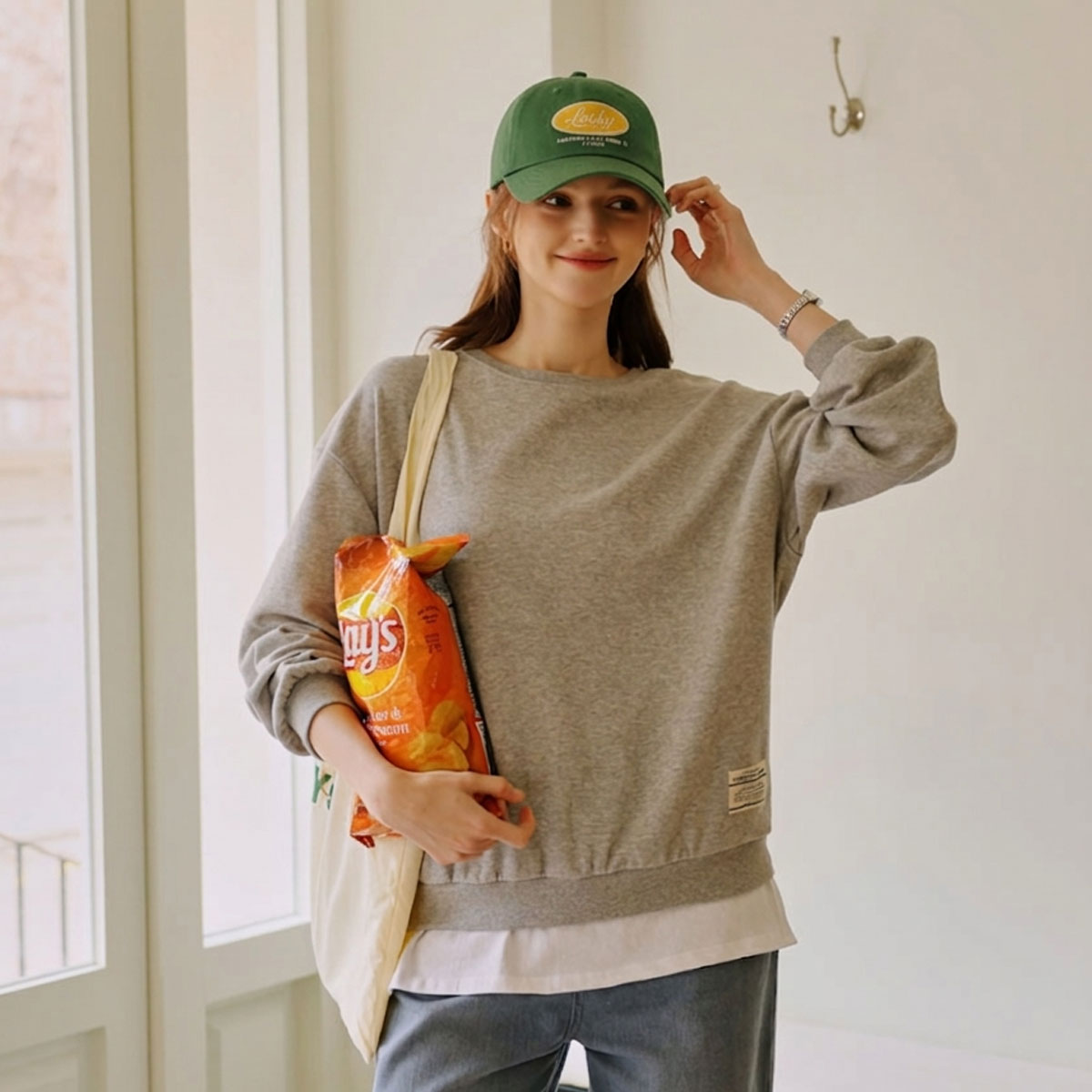 Labels Color Block Layered Sweatshirt