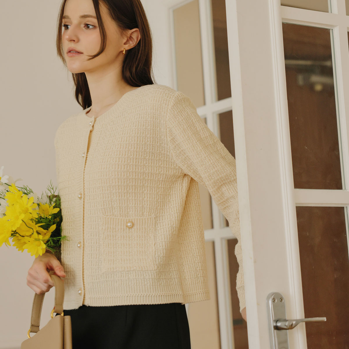 Shine Pearl Knit Cardigan