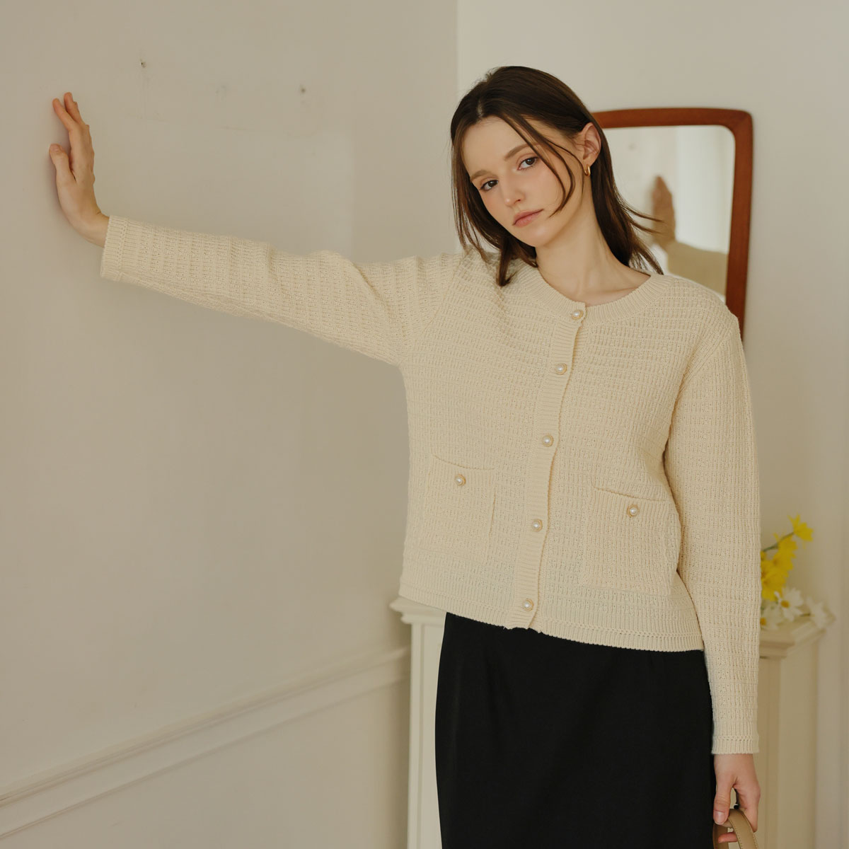Shine Pearl Knit Cardigan