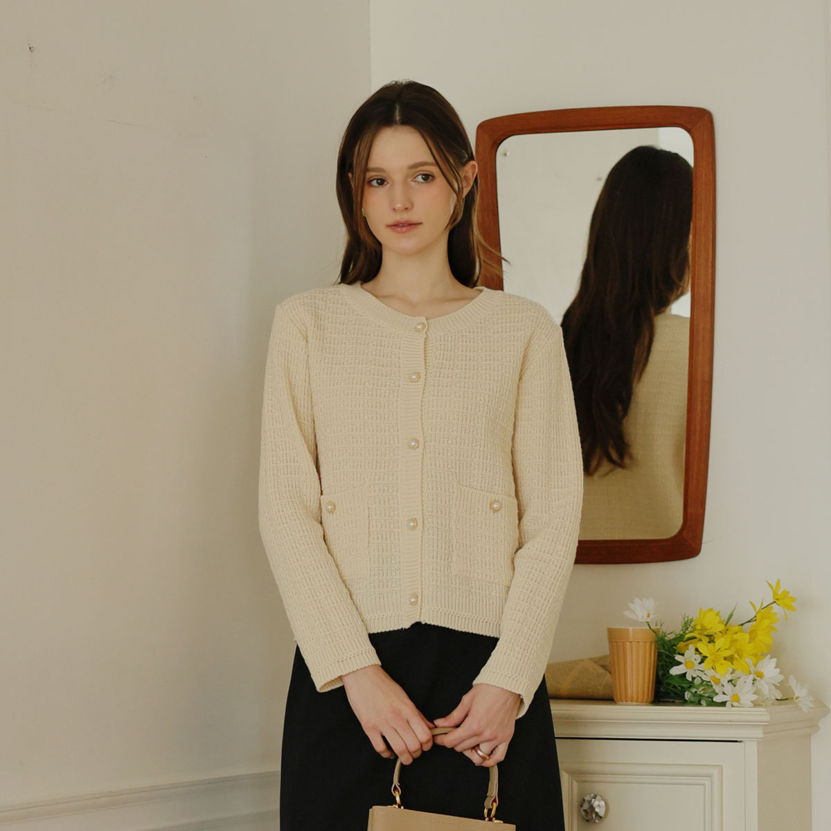 Shine Pearl Knit Cardigan