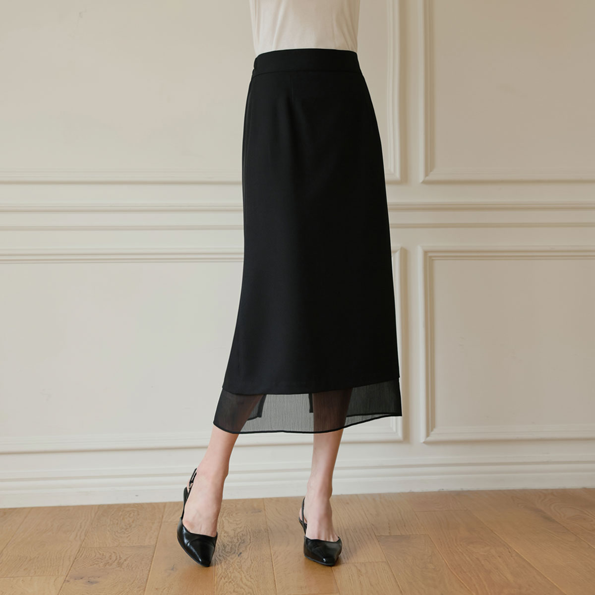 feminine layered skirt