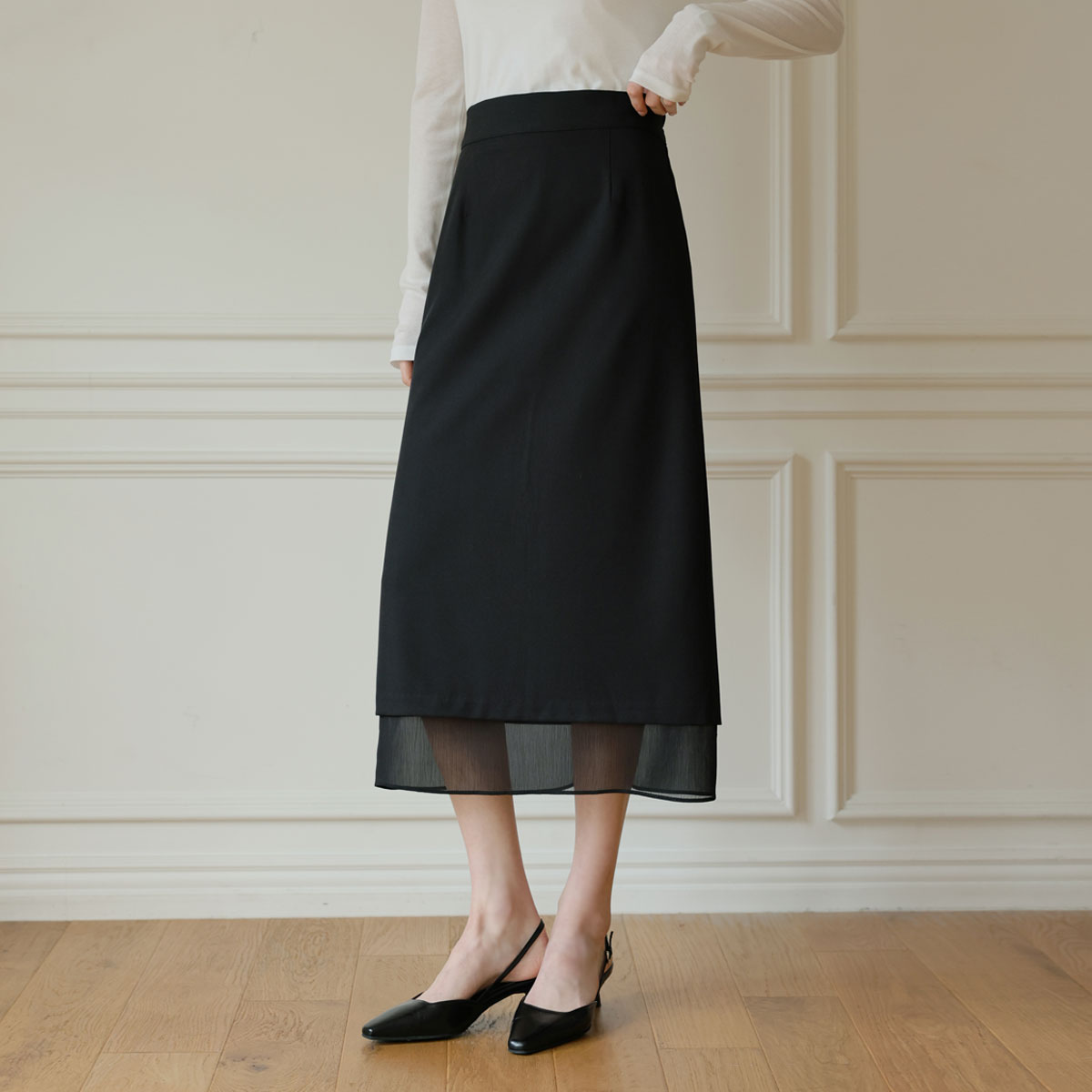 feminine layered skirt