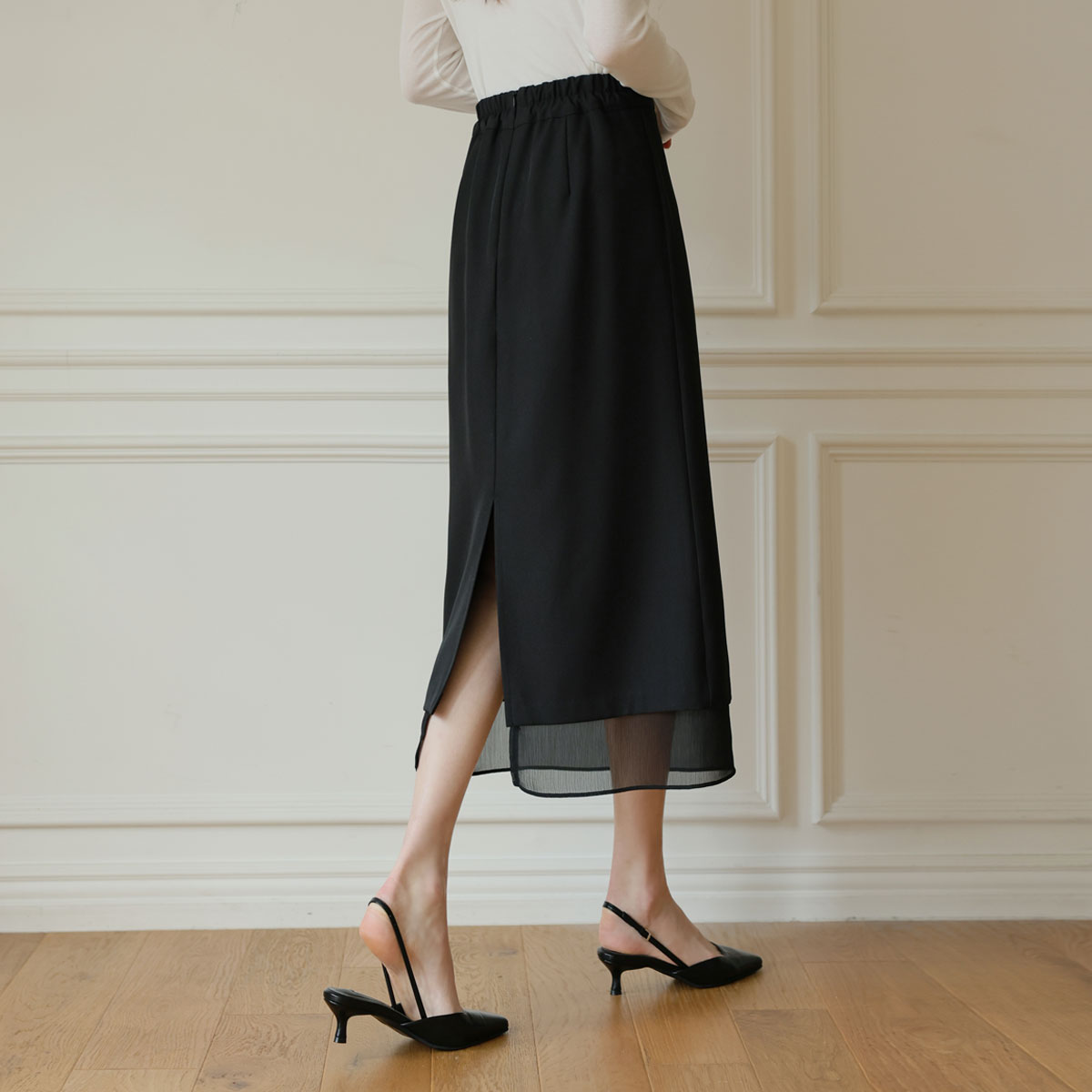 feminine layered skirt