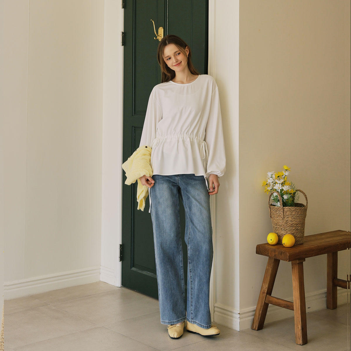 Lenistring frill blouse