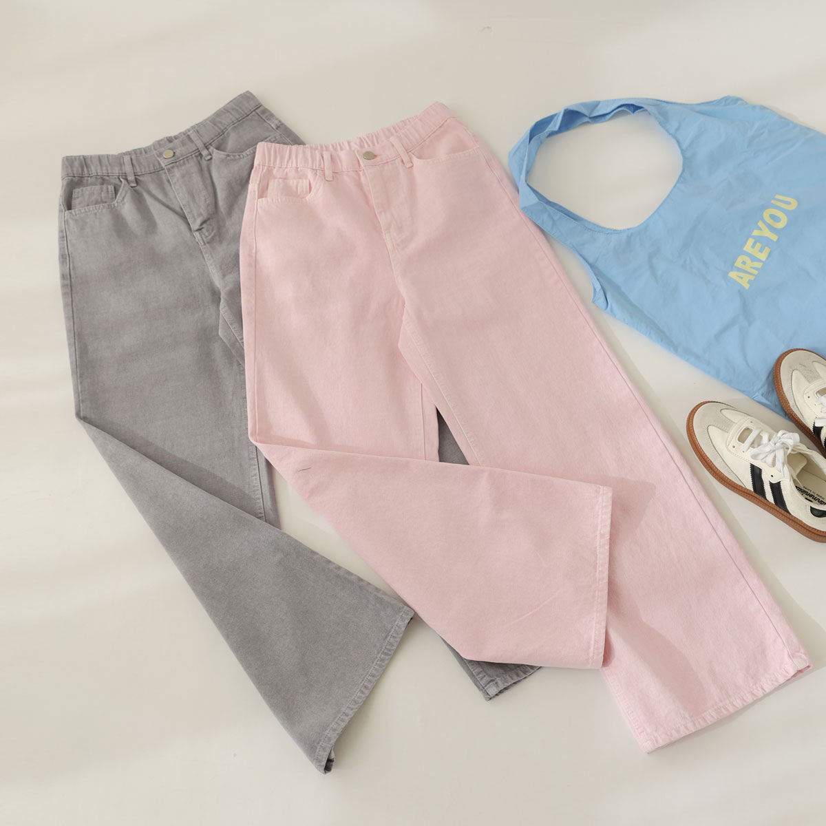 Sturdy Cotton Washed Wide Pants