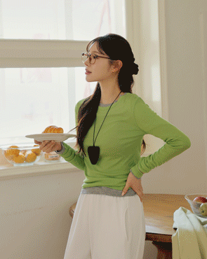 Slim Fit Lyocell Layered T-shirt