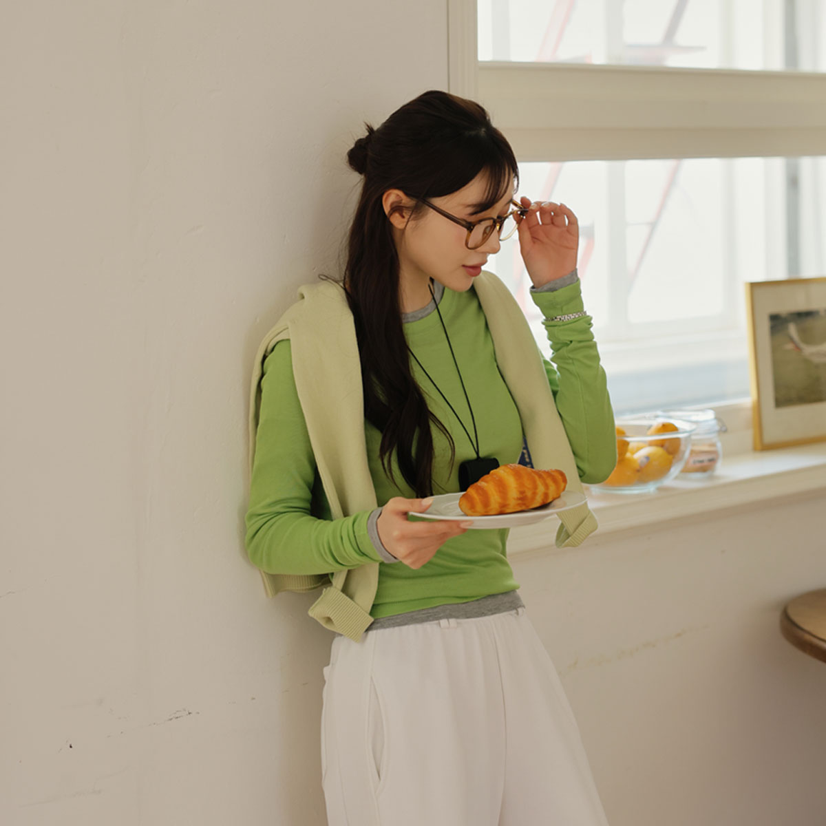 Slim Fit Lyocell Layered T-shirt