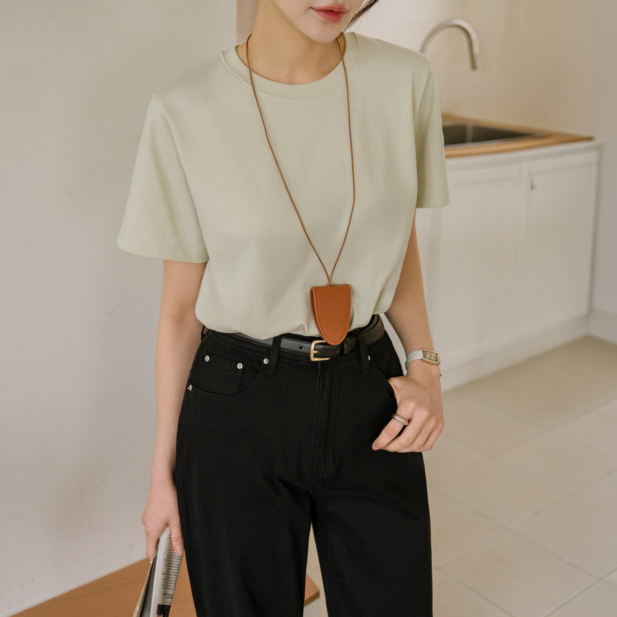 2-Type New Cotton Spandex T-shirt