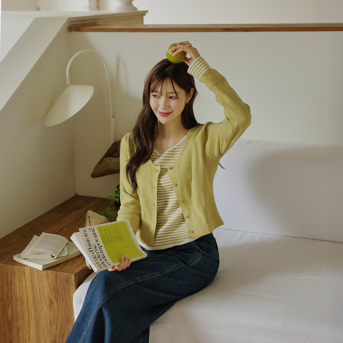 Color-block stripe double knit