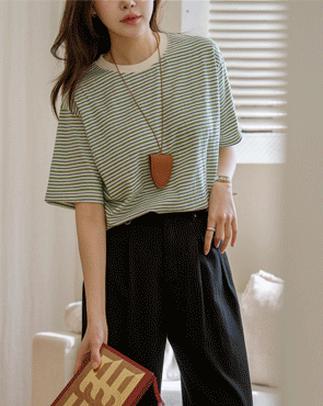 Color Vibe striped short-sleeve tee