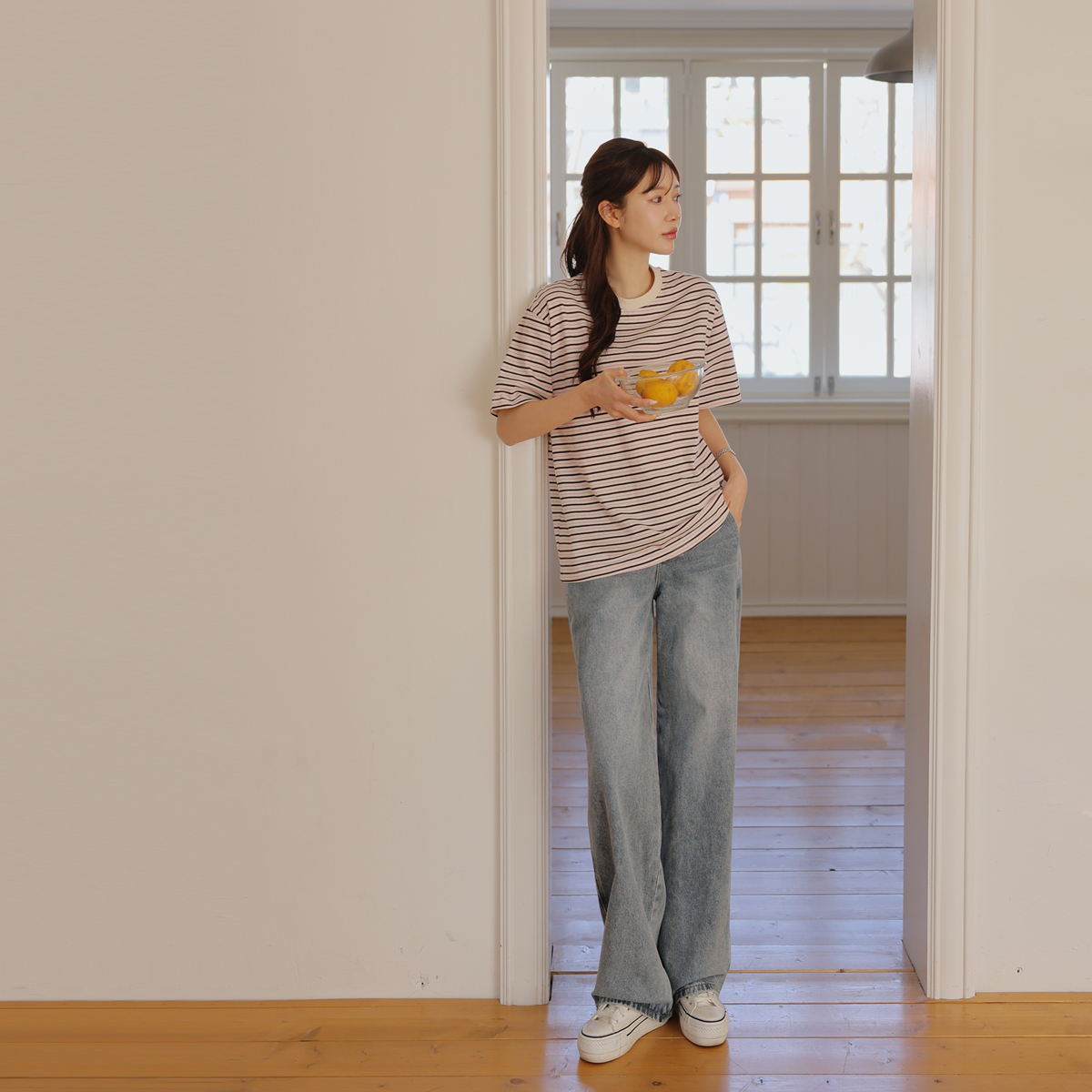 Color Vibe striped short-sleeve tee