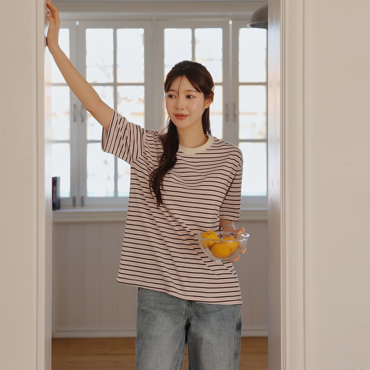 Color Vibe striped short-sleeve tee