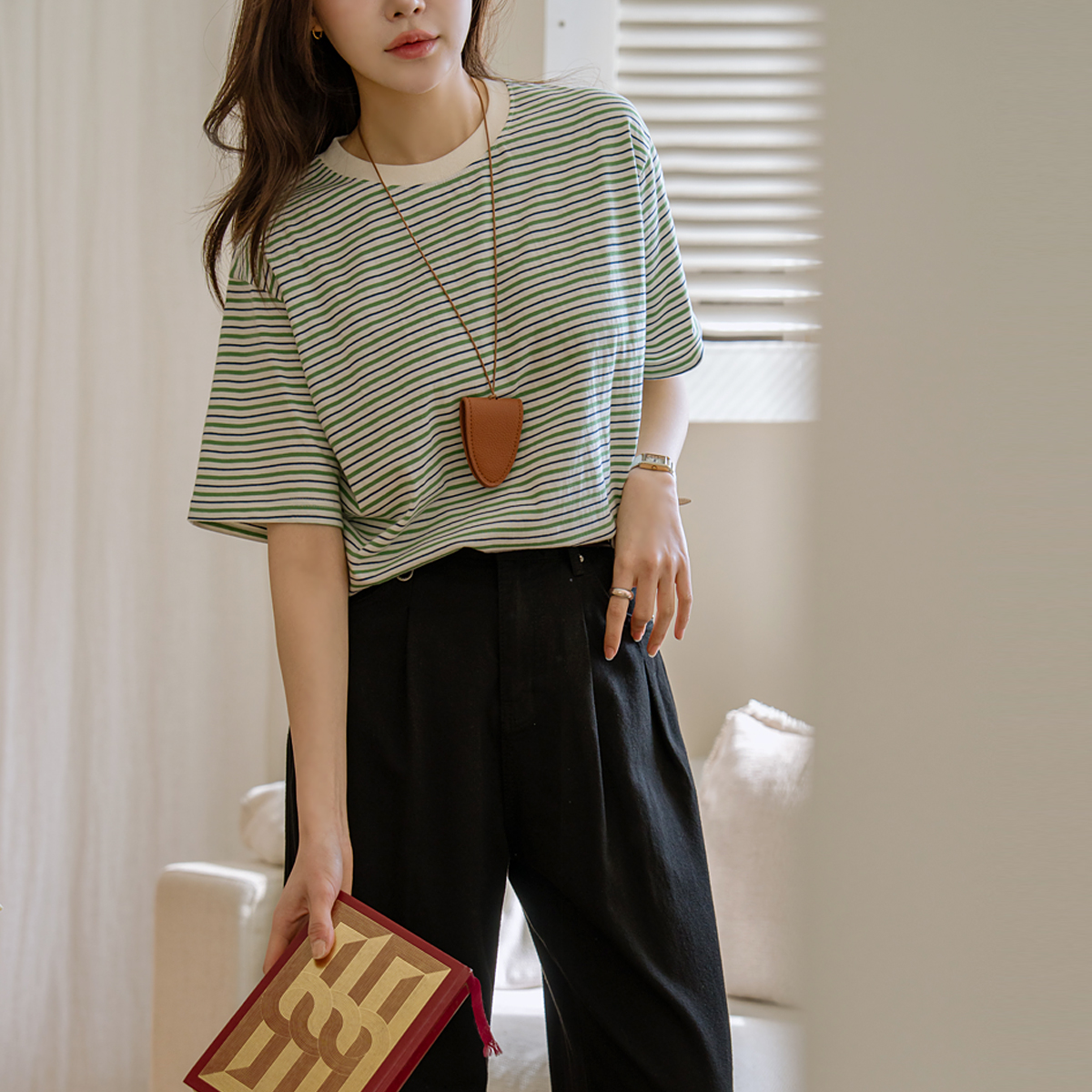 <b>[New Cart Vest]</b> Color Vibe Striped Short Sleeve T-shirt