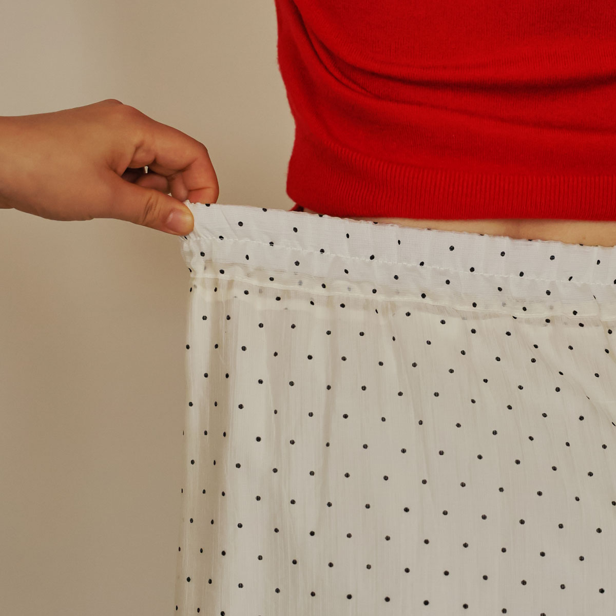 Double polka dot skirt